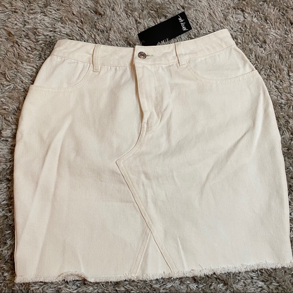 white denim skirt NWT